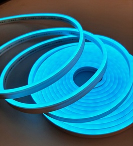 Світлодіодний неон 12V 6х12мм ICE BLUE IP68 (крок порізки 10мм)
