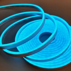 Светодиодный неон 12V 6х12мм ICE BLUE IP68 (шаг порезки 10мм)
