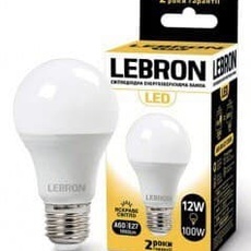 LED лампа LEBRON A60 12W 4100K