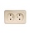 Розетка подвійна Luxel OPERA крем