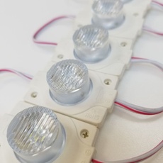 Светодиодный модуль 3030-1 led W 1.5W 12В  линза бочка