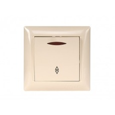 Вимикач Прохідний З Підсвіткою Luxel PRIMERA Крем