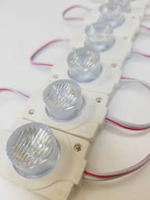 Светодиодный модуль 3030-1 led W 1.5W 12В линза бочка