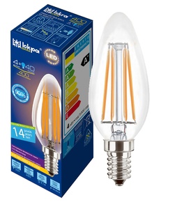 Led Лампа ISKRA Filament B35 4W E14 3000K