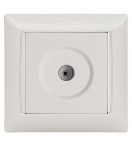 Розетка телевізійна Luxel PRIMERA Біла