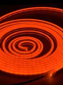 Світлодіодний неон 12V 6мм 12мм Amber (помаранчево-жовтий))  IP68