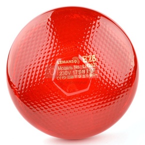 Лампа Lemanso красная 175W E27