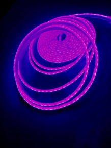 Светодиодный неон 12V 6х12мм фиолетовый (purple) IP68