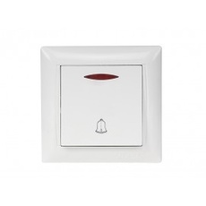 Кнопка звонка с подсветкой Luxel PRIMERA белая