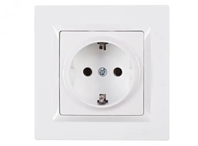 Розетка Luxel Jazz с\з белая