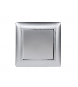 Выключатель Luxel PRIMERA серебро