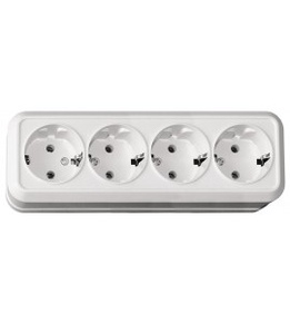 Четверна Розетка Із Заземленням Luxel OPERA