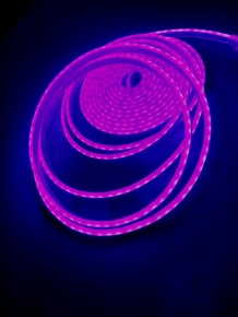 Светодиодный неон 12V 6х12мм фиолетовый (purple)  IP68