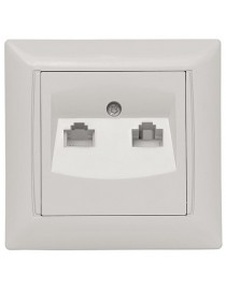 Комп`ютерна розетка Luxel PRIMERA подвійна біла