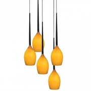 Люстра AZZARDO IZZA 5 pendant amber MD1288A-5AM