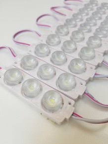 Світлодіодний торцевий модуль 3030-3 led 12В лінза бочка