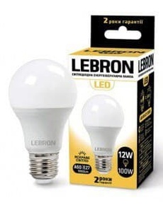 LED лампа LEBRON A60 12W 4100K