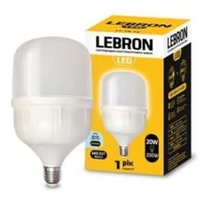 LED лампа LEBRON L-A80 20вт Е27 6500К 1800lm