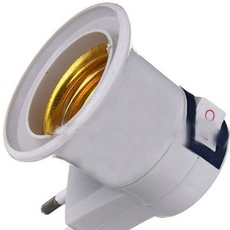 Патрон E27 с вилкой и кнопкой