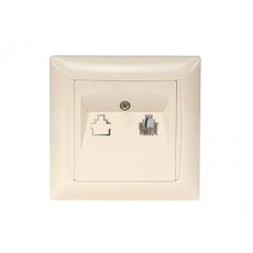 Pозетка телефонная Luxel PRIMERA крем