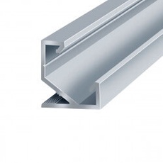 Профиль угловой анодированый Led-One + матовый рассеиватель (1м)