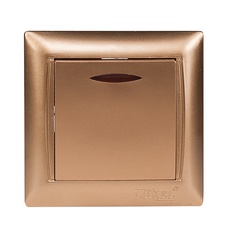 Вимикач З Підсвічуванням Luxel PRIMERA Золотий