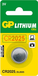 Батарейка GP CR-2025 LITHIUM 3V