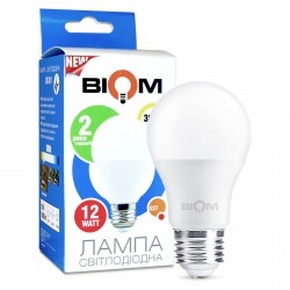 Світлодіодна лампа Biom A60 12W E27 4500K