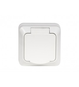 Розетка с заземленням і кришкою Luxel OPERA