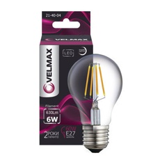 Лампа VELMAX Filament-Amber G45 6W E27