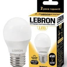 Led лампа LEBRON G45 4W e27 3000K