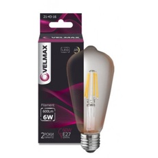 Лампа VELMAX Filament-Amber ST64 6W E27