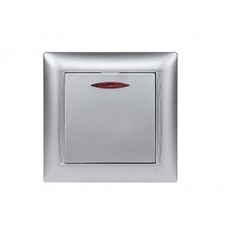 Вимикач З Підсвічуванням Luxel PRIMERA Срібло