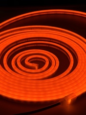 Світлодіодний неон 12V 6мм 12мм Amber (помаранчево-жовтий))  IP68