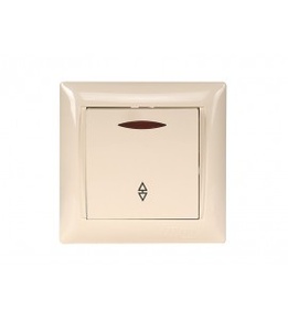 Вимикач Прохідний З Підсвіткою Luxel PRIMERA Крем