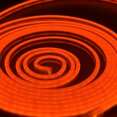 Світлодіодний неон 12V 6мм 12мм помаранчевий P68