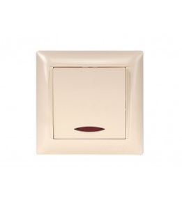 Выключатель с подсветкой Luxel PRIMERA крем