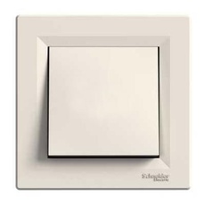 Вимикач Schneider Electric Asfora 1-Кл Кремовий
