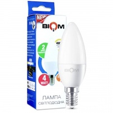 Светодиодная лампа Biom  C37 4W E14 4500К
