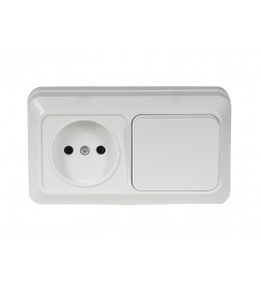 Блок Розетка + Вимикач Luxel OPERA