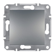 Вимикач Schneider Electric Asfora 1-Кл Сталь
