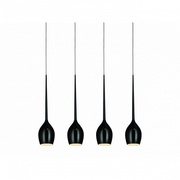 Подвесной светильник AZZARDO IZZA 4 pendant black MD1288B-4BL