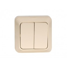 Вимикач Подвійний Luxel OPERA Крем