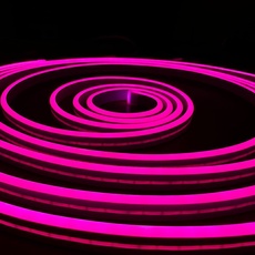 Светодиодный неон 12V 6х12мм PINK IP68 (шаг порезки 10мм)