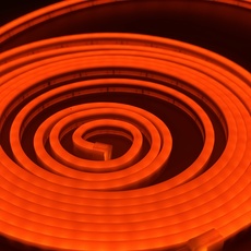 
                        Светодиодный неон 12V 6х12мм Amber (оранжево-желтый)  IP68