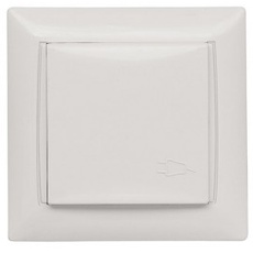 Розетка с заземлением и крышкой Luxel PRIMERA белая