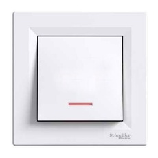 Вимикач Schneider Electric Asfora 1-Кл Білий З Підсвічуванням