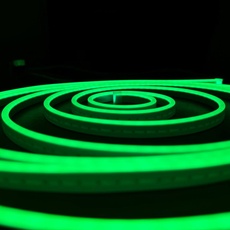 Світлодіодний неон 12V 6мм  GREEN IP68 (крок порізки 10мм)