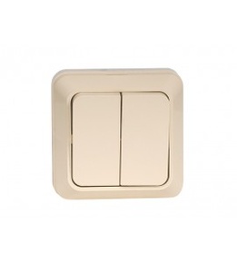 Вимикач Подвійний Luxel OPERA Крем